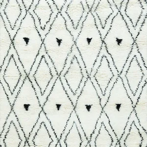 Fornitore leader tappeti marocchini e decorazioni per la casa tappeto di lana marocchino e tappeto di lana marocchino annodato a mano dal design moderno
