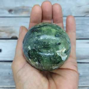 Esfera y Bola de Prehnita de cristal Natural pulido superior, Bola de decoración para el hogar, Feng Shui, calidad prémium, venta al por mayor - Product Image 3