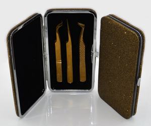 Pinzas de volumen para extensiones de pestañas, pinzas de pestañas de agarre de punta de fibra, pinzas de pestañas de visón de gran volumen para botas en forma de L - Product Image 2