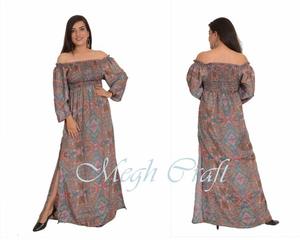 Toplook — sari en soie et à col licou, vêtements d'été pour femme, de style bohème, style Boho, tenue indienne, 2020 - Product Image 5