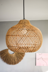 Abat-jour rond en rotin économique pour entreprise, facile à installer, pour lampe suspendue décorative moderne, traditionnelle et asiatique - Product Image 2