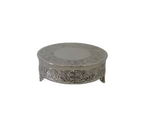 S. L. Acier Support de gateau plaqué Nickel marbré, fournitures de mariage et de fête, conception Antique et moderne, support de gâteau - Product Image 6