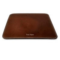 TAPIS DE SOURIS EN CUIR PERSONNALISÉ FAIT MAIN pour BUREAU et MAISON AVEC VOTRE NOM et LOGO