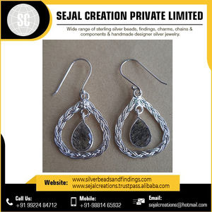 Boucles d'oreilles en argent 925 les plus vendues Boucles d'oreilles en pierres précieuses d'Inde DU VENDEUR ET FOURNISSEUR INDIEN - Product Image 3