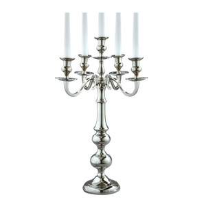 Grand Candélabre avec 5 Bougies pour Centres De Mariage - Product Image 4