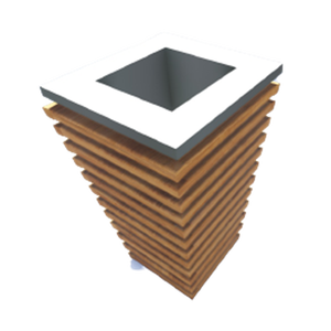 Papelera de Metal para exteriores, cubo de basura de madera y madera para uso diario, para jardín - Product Image 1
