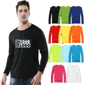 T-shirt personnalisé à manches longues pour hommes, en coton, taille plus, ajustée - Product Image 4