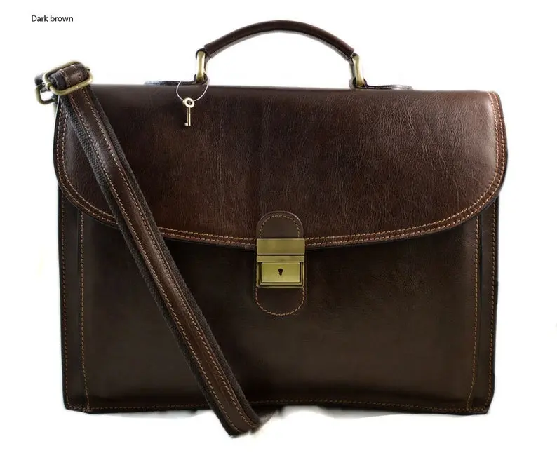 Leather Briefcase Shoulder Bag Messenger Ladies Handbag Satchel Business IHS-0299