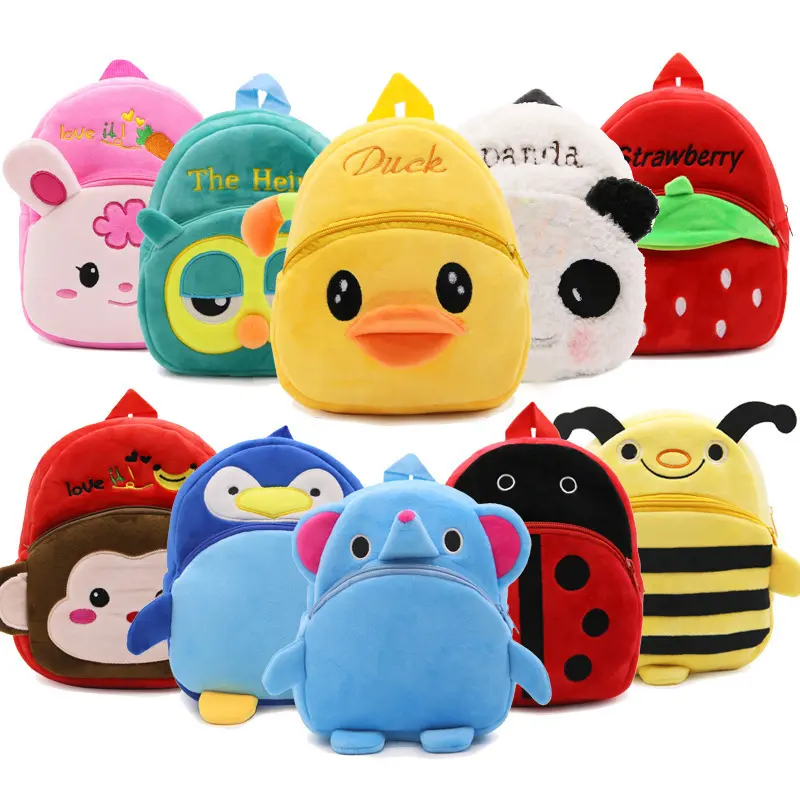 New Product Ideas 2022 Cute Soft Cartoon Character Plush Backpack School For Girls Children's Bags