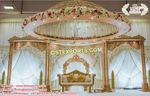 Boda Madera tallada Antiguo Mandap Madera tallada Doble poste Mandap Boda Madera Doble poste Mandap EE. UU. - Product Image 4