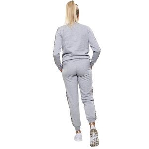 Ensemble de survêtement deux pièces grande taille 100 % coton à séchage rapide pour femme – Sweat-shirt décontracté à manches longues avec fermeture éclair et pantalon moulant pour le yoga et l'entraînement - Product Image 6