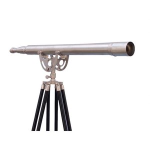 Télescope nautique 39 \ "Harbor Master en laiton avec trépied en bois, jumelles élégantes polies en argent - Product Image 1