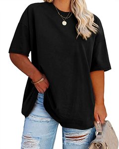 T-shirt ample et surdimensionné pour femmes, épaules tombantes, vêtement de rue, à la mode, personnalisé, nouvelle collection - Product Image 3