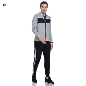Survêtement pour hommes, vêtements d'entraînement, Jogging, fermeture éclair, en tissu de coton molletonné, Logo personnalisé, de qualité supérieure, - Product Image 4