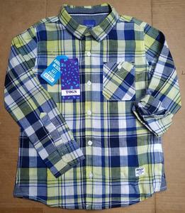 Chemises à manches longues en popeline de coton à carreaux décontractées pour adolescents de marque originale, boutonnées, séchage rapide, écologiques, coupe ajustée - Product Image 1