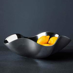 Cuenco metálico moderno para servir frutas, para Hotel y restaurante, acabado plateado, para ensalada, tazón y plato - Product Image 5