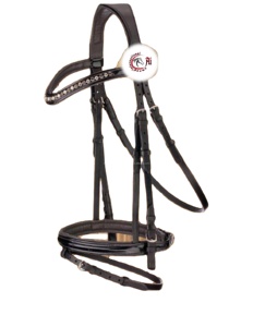 Brida de caballo de cuero de alta calidad con banda nasal suave acolchada Equipo esencial para el cuidado de los caballos Diseño elegante de flash caliente - Product Image 1