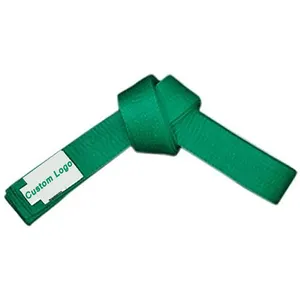 Latest Design green Color Martial Arts Belts Good Quality Double Wrap Karate Judo wholesale Colorful Belts