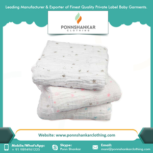 <b>Swaddle</b> <b>Blanket</b> Custom 100% Cotton Baby <b>Swaddle</b> Muslin <b>Blanket</b> - Product Image 6