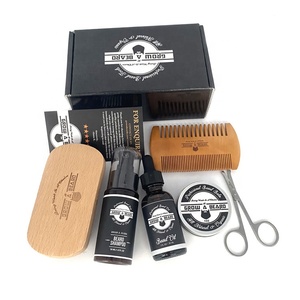 Yozeal OEM Custom Logo Package uomo <span class=keywords><strong>barba</strong></span> toelettatura <span class=keywords><strong>Kit</strong></span> di <span class=keywords><strong>rasatura</strong></span> con forbici pettine <span class=keywords><strong>barba</strong></span> olio balsamo - Product Image 3