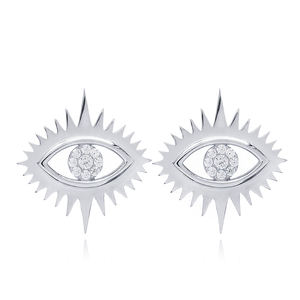 Boucles d'oreilles en forme d'oeil turc, bijoux en argent Sterling 925 faits à la main, nouvelle tendance, vente en gros, 1 pièce - Product Image 4