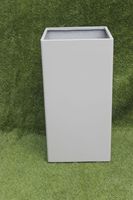 Poubelle verticale ronde haute en fibre de verre - Design moderne pour jardin et restaurants, utilisation intérieure/extérieure, poubelle intelligente