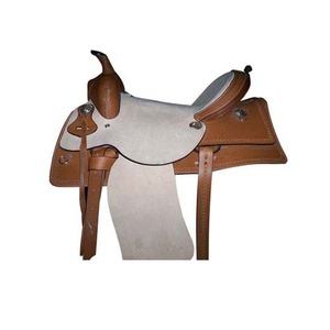 Selle occidentale faite à la main en cuir véritable - Product Image 1