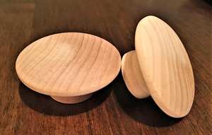 Poignées de tiroir et de placard modernes en bois de noyer et hêtre, écologiques, en forme de champignon, pour meubles de cuisine et de chambre d'enfant - Product Image 3