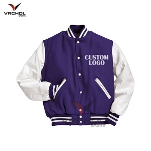 Vestes d'emblème personnalisées avec manches en cuir véritable Style classique grande taille à la mode en hiver - Product Image 2