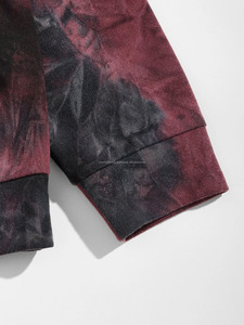 Sudadera con capucha para niño, ropa de calle personalizada gruesa lavada, con tinte de corbata de lavado de ácido, venta al por mayor - Product Image 4