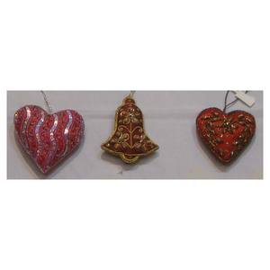Christmas Hanging Ornament Heart & Bell Shape For Decoration - Product Image 1