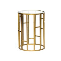 Table d'angle ronde en fer forgé, design rare moderne, pour salon et hôtels, vente en gros