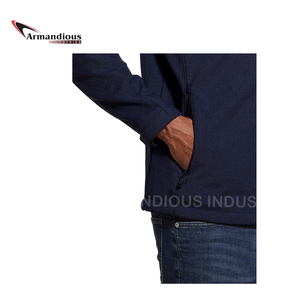 Custom Men's O-Neck Softshell Winter Jacket <b>Waterproof</b> Woolen Training Windbreaker Zipper Women's XL <b>Overall</b> OEM Service - Product Image 3