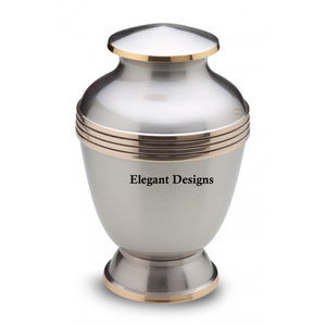 Urna de cremación de Metal de alta calidad, urna decorativa hecha a mano de lujo, suministros funerarios de estilo clásico indio, oferta, venta al por mayor - Product Image 4