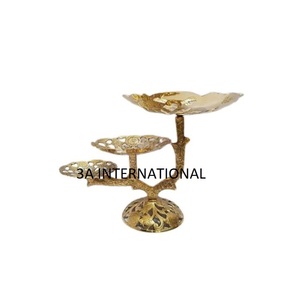 Soporte de pastel de frutas de Metal de latón de tendencia superior Decoración de mesa soporte de pastel plegable decoración soportes de pastel - Product Image 1