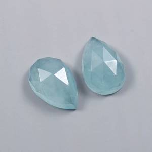 Gema de Aguamarina Natural para fabricación de joyas, piedra preciosa de pera facetada suelta calibrada de tamaño 15x10mm, precio al por mayor - Product Image 2