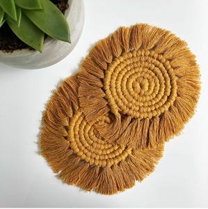 Eligantสไตล์ผ้าฝ้ายMacrame Coasters - Product Image 1