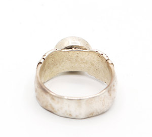 Anillo de compromiso de piedras preciosas de perlas de Plata de Ley 925 hecho a mano, conjunto de perlas de joyería fina Vintage para banda de boda, banda de promesa - Product Image 3