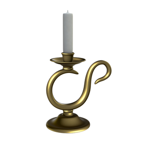 Soporte De Candelabro De Oro Antiguo Para Velas - Product Image 1