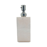 Ensemble de salle de bain beige fabriqué à la main de 4 accessoires en résine de fabrication indienne originale pour la décoration intérieure