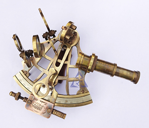 ทะเลทองเหลือง Sextant ทะเล Sextical กับกล่องไม้เจสกอตต์เรือนำทางทำงาน Sextant ในกล่องไม้ - Product Image 2