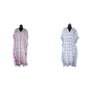 Longue Caftan Imprimée Sans Manches Femme Robe - Product Image 1