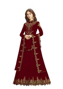 Venta al por mayor de moda Georgette bordado secuencia trabajo Lehenga Choli con Dupatta algodón seda fiesta desgaste étnico prenda Surat - Product Image 3