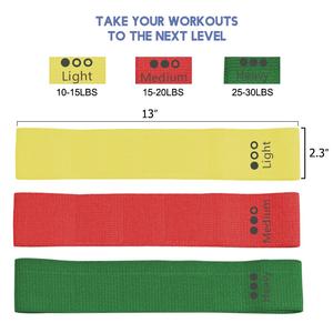 Custom Logo Fitness 3pcs Elastic Legs <b>Exercise</b> Fabric Hip Circle Glute Loop Gym Resistance <b>Bands</b> Set - Product Image 3