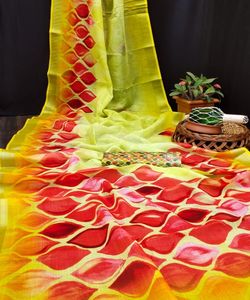 Sari atractivo e impreso digitalmente, precio más bajo, mercado textil, Ropa Étnica Surat, ropa - Product Image 5