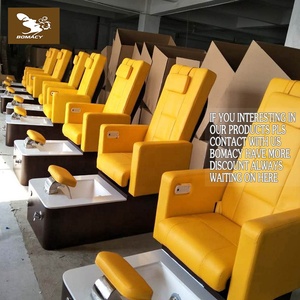 Bomacy meubles de salon de manucure de luxe chaise de spa à <span class=keywords><strong>pied</strong></span> de pédicure unique avec design spécial jaune - Product Image 3