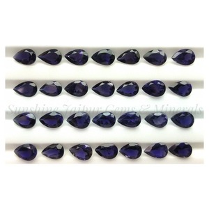 3X5mm Corte de pera Natural IOLITE Venta al por mayor Precio de fábrica Piedra preciosa suelta facetada de alta calidad por pieza NATURAL IOLITE - Product Image 1