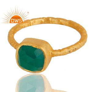 Amazing สีเขียวนิลพลอยนิลแหวน18K Gold Plated แหวนเงิน925เครื่องประดับผู้ผลิต - Product Image 2