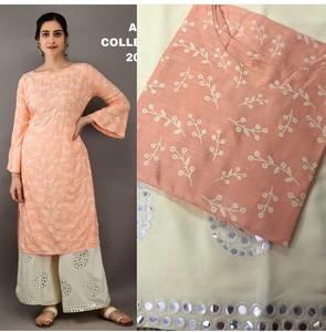 Les plus beaux vêtements décontractés kurati avec palazzo imprimé rayonne travail femmes portent des vêtements ethniques bas prix inde - Product Image 5