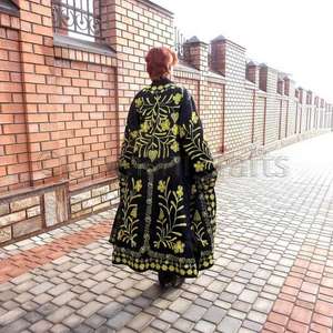 Abrigo de algodón Natural Unisex para mujer, chaqueta Suzani, Túnica decorada con prendas de vestir exteriores, bordado de seda Tribal para invierno - Product Image 1